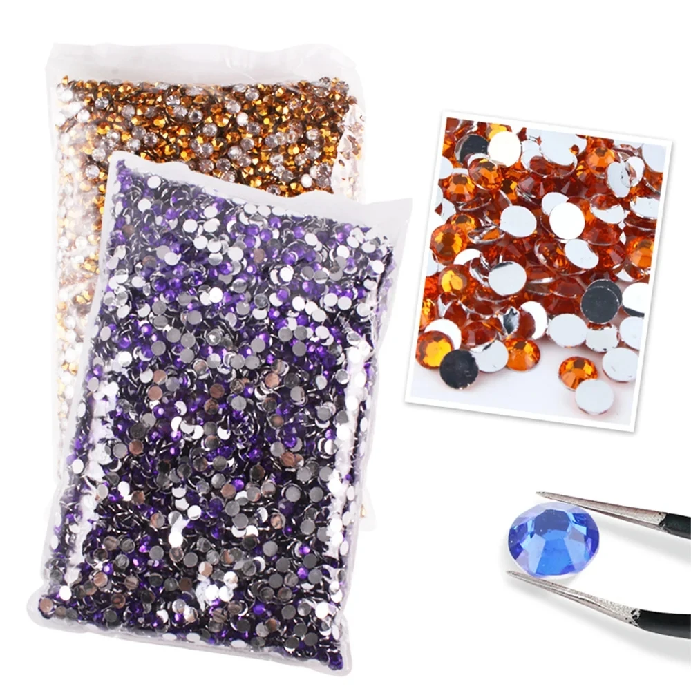 Smoked topaz 2-6mm Resin Non Hot Fix Rhinestones Bulk Wholesale Flat Back Plastic Crystals Nail Ab Trimmings Crystals For Crafts
