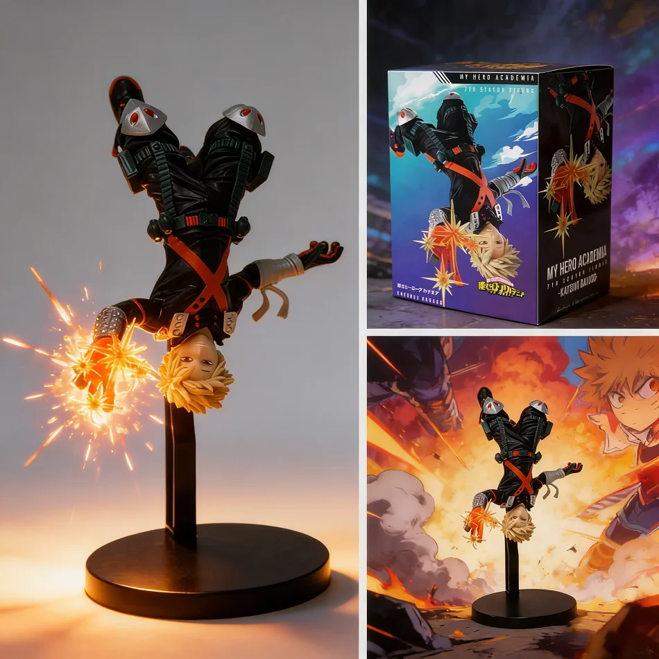 22 cm My Hero Academia Anime périphérique Hero Bakugou Katsuki figurines d'action PVC modèle décor à collectionner Statue jouet cadeau de noël