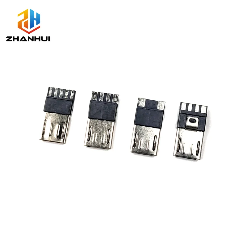 5/10/20 Pcs/Lot Micro USB 2.0 Male Connector - 2P/4P/5Pin Plastic Shell Tail Plug Terminals for PCB & Cable Welding
