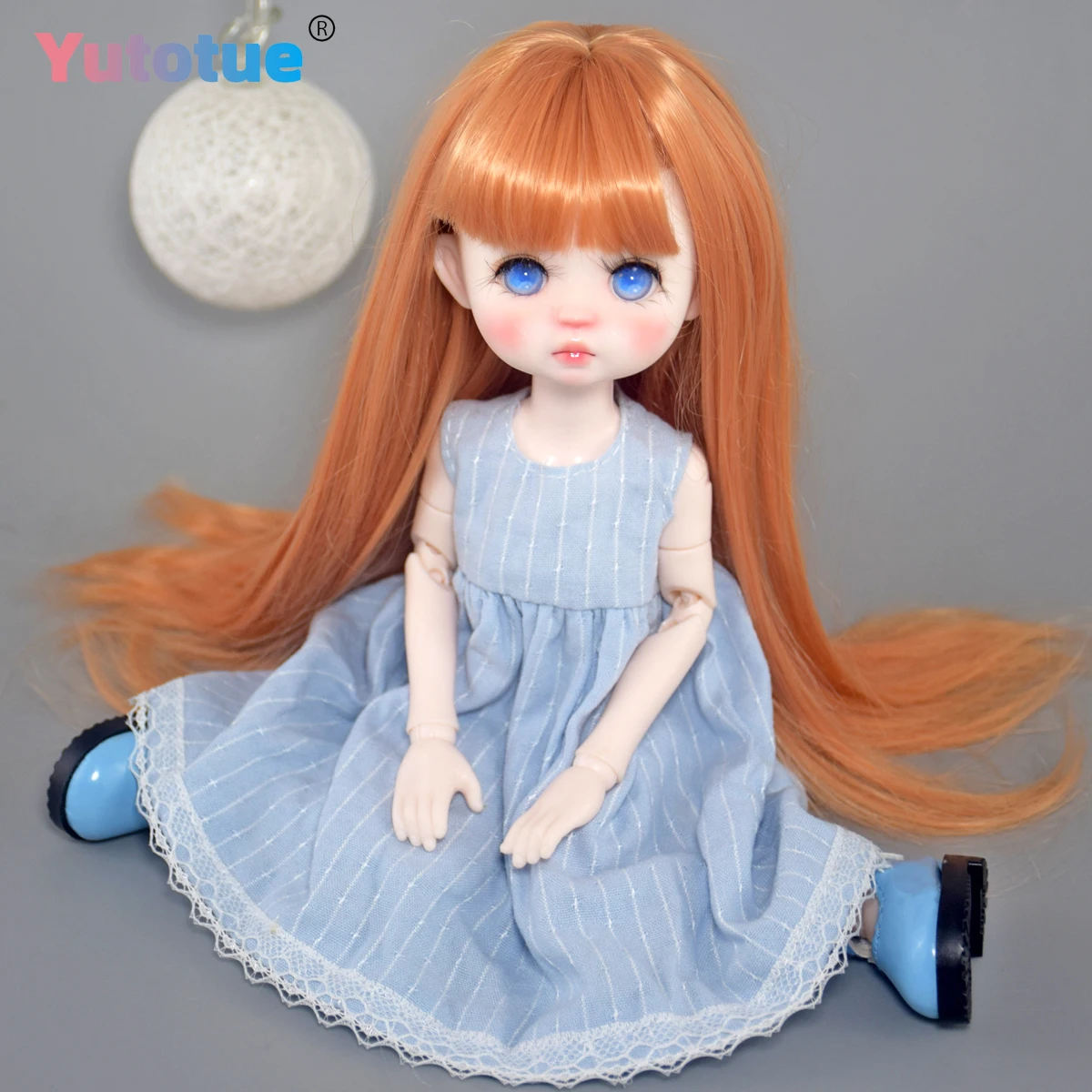 YUTOTUE 12 pollici di altezza carino occhi azzurri ragazza bambola con scarpe eleganti parrucche per capelli lisci set completo giocattolo BJD