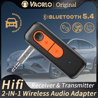 Upgraded Bluetooth 5.4 Car AUX Audio Adapter HiFi Stereo Music Wireless Receiver Transmitter 3.5MM With Mic Calling For Car Kit