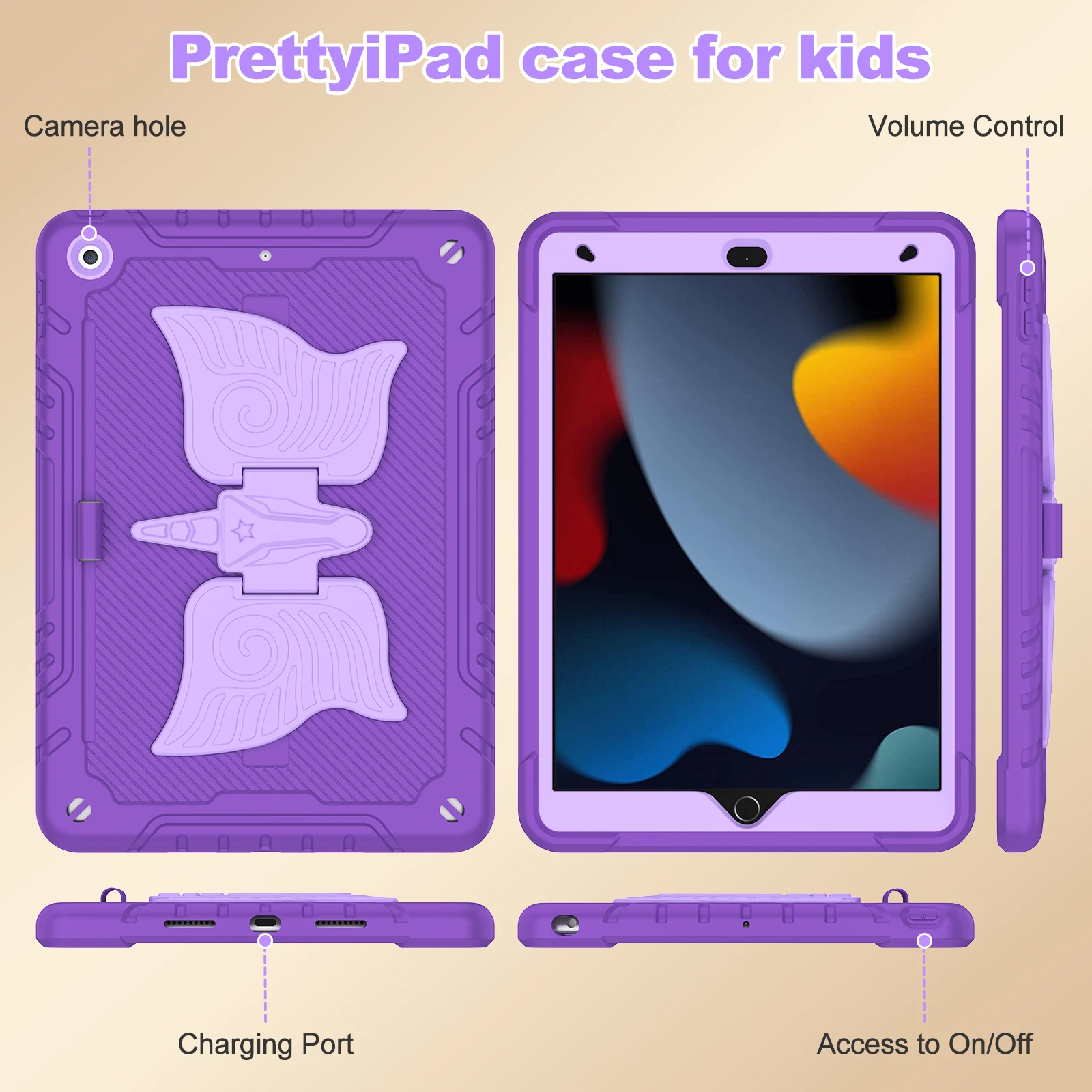 Tablet Protective Case, Unicorn Stand Model, Suitable for iPad 7/8/9 10.2Inch/Air 1 2 3 10.5Inch/Pro 10.5Inch with Stand, 10 Colors Available