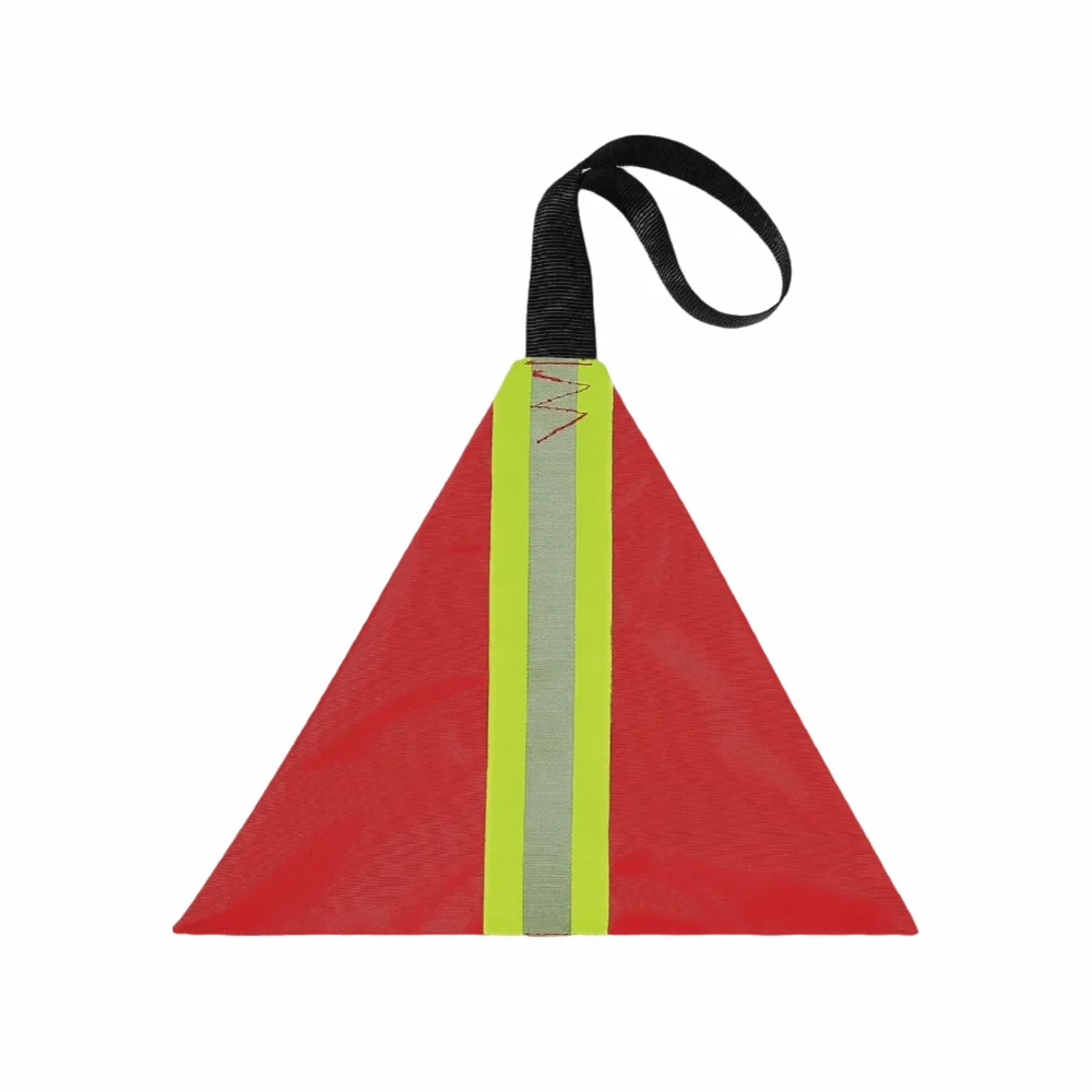 Reflective Strips Safety Travel Flag Oxford Fabric Red Kayak Safety Flag Water-Resistant High Visibility Reflective Safety Flag