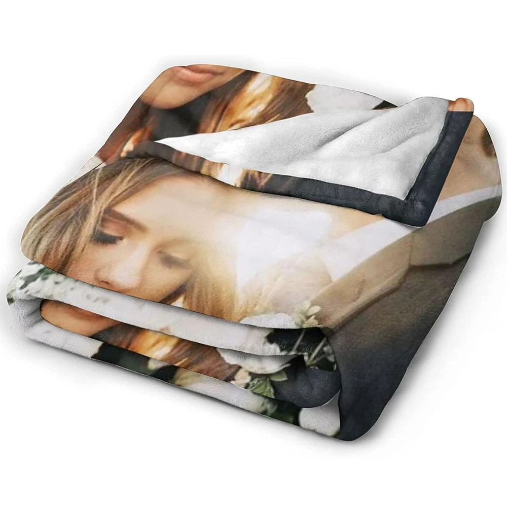 and Customized for Blanket with Adult Photo Text Children's Birthday Christmas Halloween Father and Mother'sValentine's Day Gift