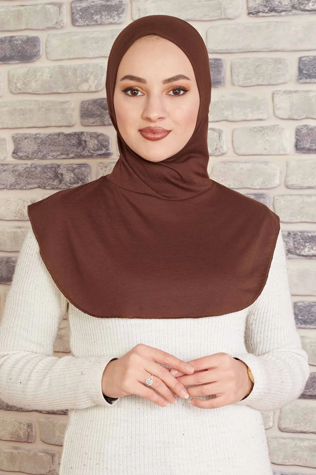 Instant Hijab Bathing Cap-Coffee Winter Autumn 2021 Muslim Women Hijab headscarf Islamic Turkey