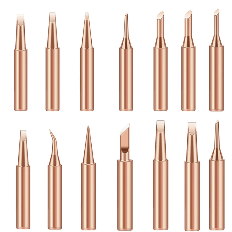 

10Pcs/Lot 900M-T-I,K,SK,B,IS,1C,2C,3C,4C,0.8D,1.2D,1.6D,2.4D,3.2D Soldering Replacement Temperature Solder Iron Tips Head Tool