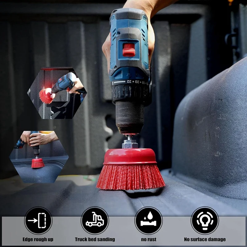 NEW_4 inch nylon filamentborstel, 2-pack, 4 inch schuurborstelset