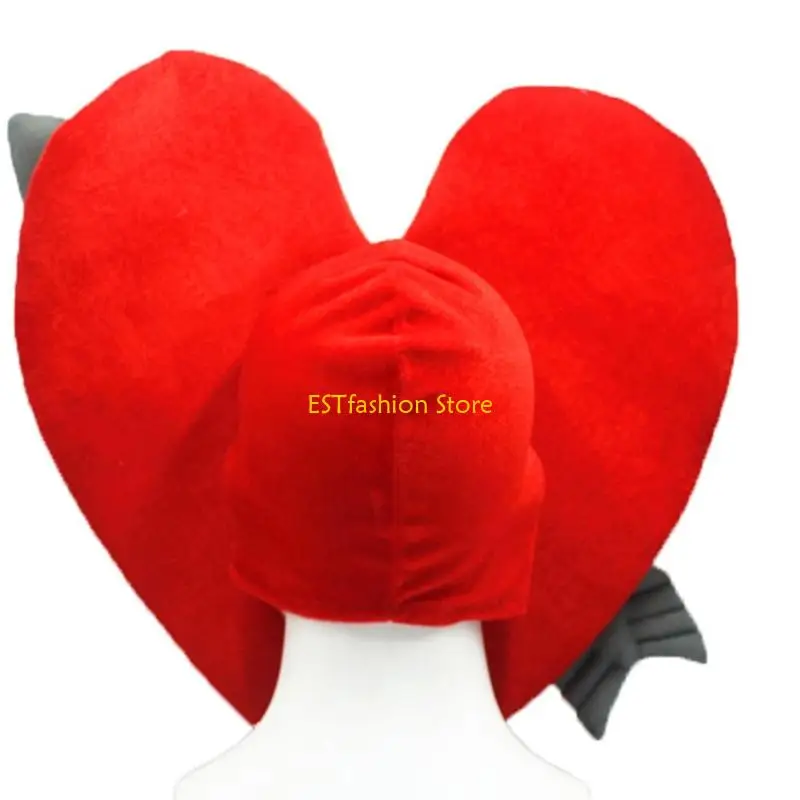 Y5GC Plush Cupids Arrows Heart Headgear Glasses Valentine Day Costume Photo Props