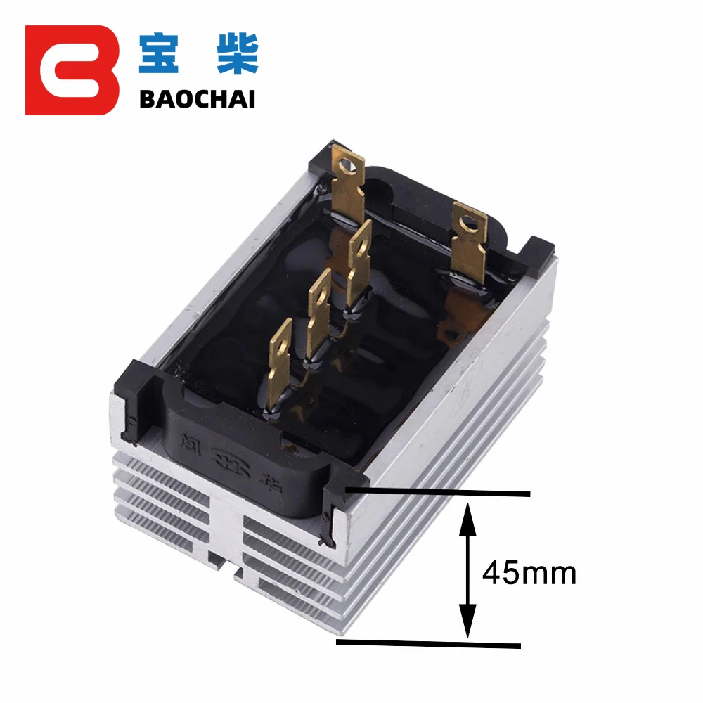 SQL40A 40A 1000V Aluminum Heatsink Three phase Diode Bridge Rectifier kit for generator 40amp Iron Pin power diode rectifier