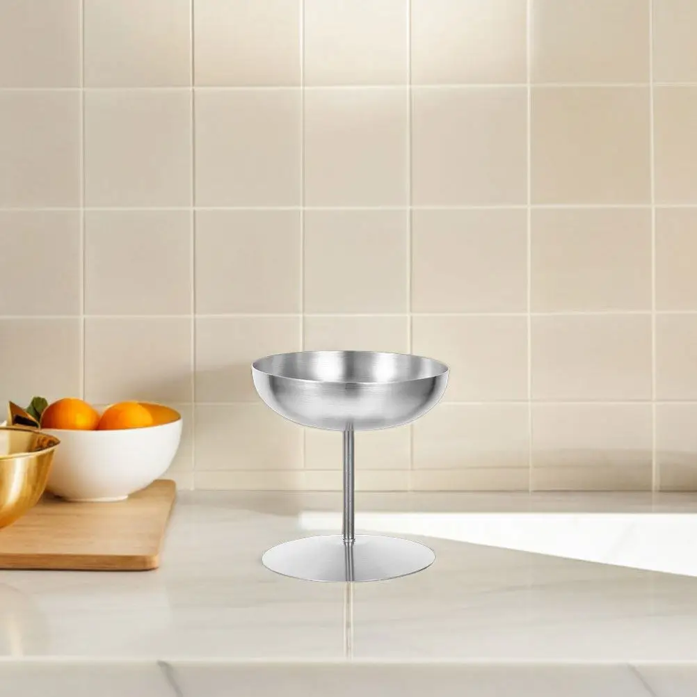 Stainless Steel Footed Bowl For Ice Cream Serving Ice Cream Cup 250Ml High Dessert Multi-use Restaurants