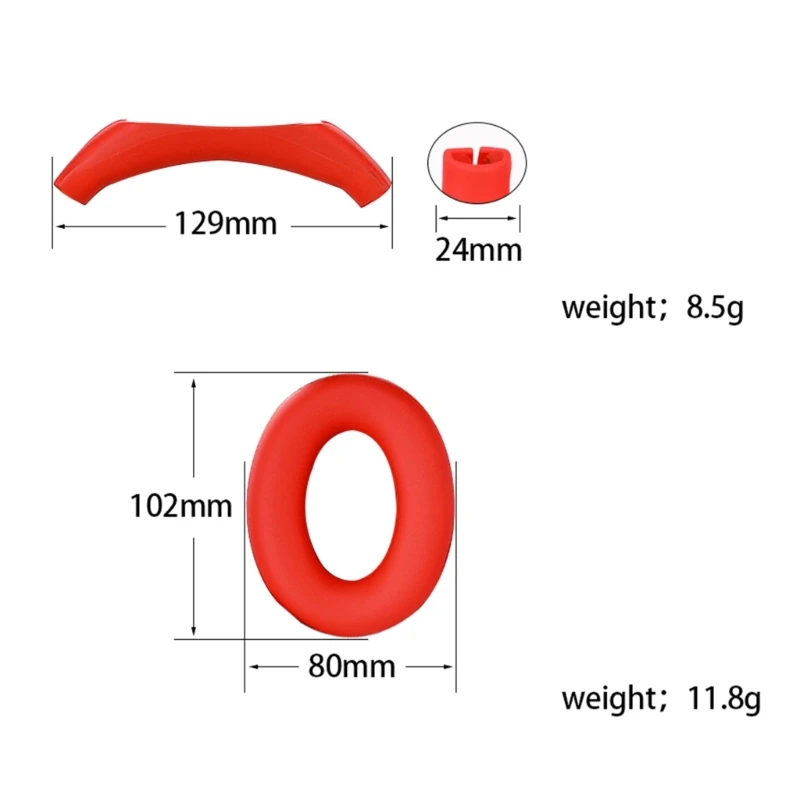 Durable Silicone Ear Pads for WH-CH720N Headphone Sleeves Earmuff Easily Replaced EarPads Cover Earcups Headband Cover