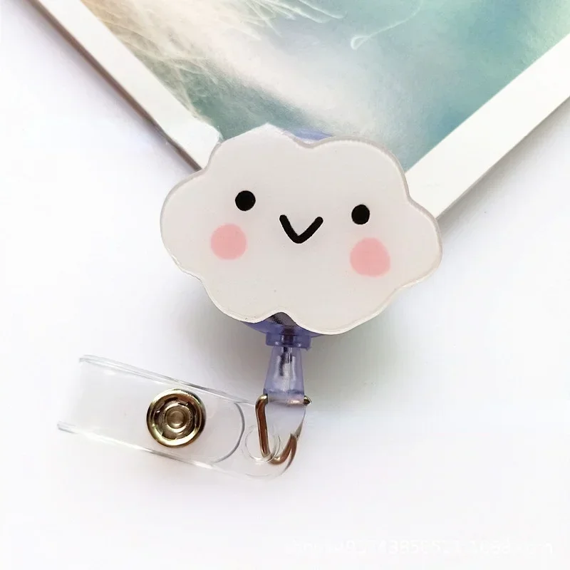 ใหม่การ์ตูนน่ารักผลไม้ดอกไม้ Retractable Badge Reel นักเรียนพยาบาลการ์ดผู้ถือ Reels ทำงานชื่อการ์ด ID หน้าอกค...