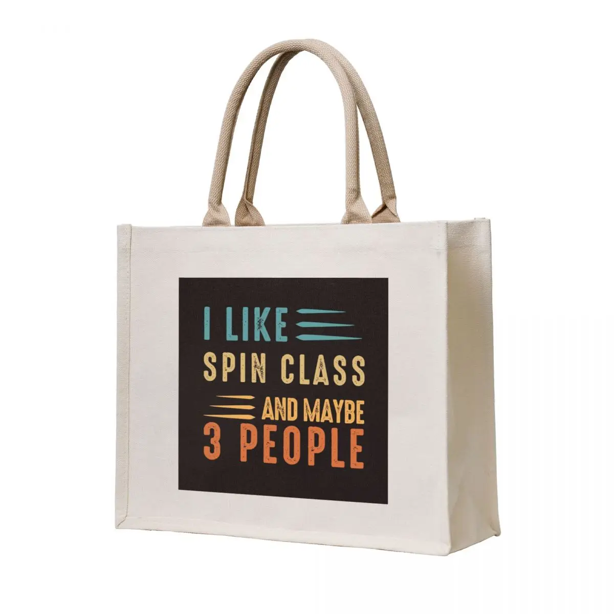 

I Like Spin Class And Maybe 3 People , Funny Spin, Spinning Saying Tote Bag custom bags reusable shopping bags Handbags