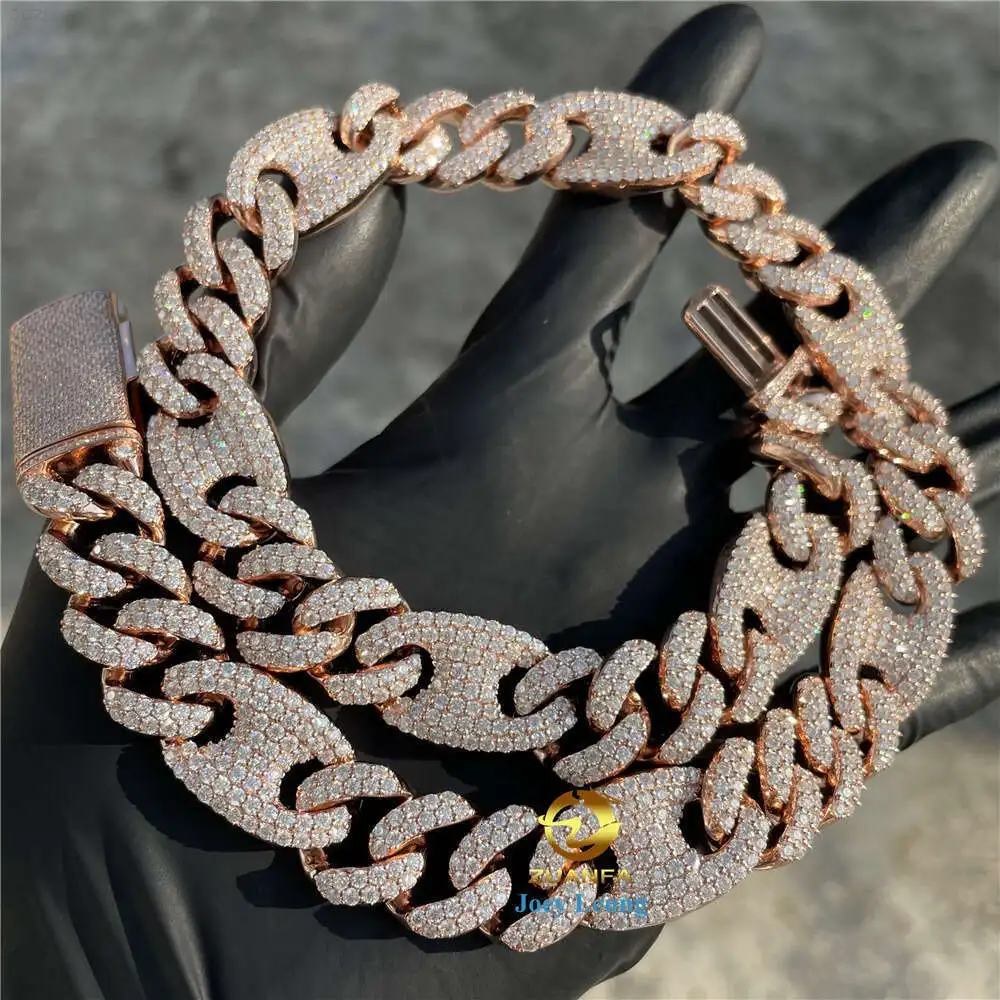 

Factory Price 15mm Width Cuban Chain Silver Necklace Mens Cuban Link Necklace Jewelry Prong Cuban Link Chain