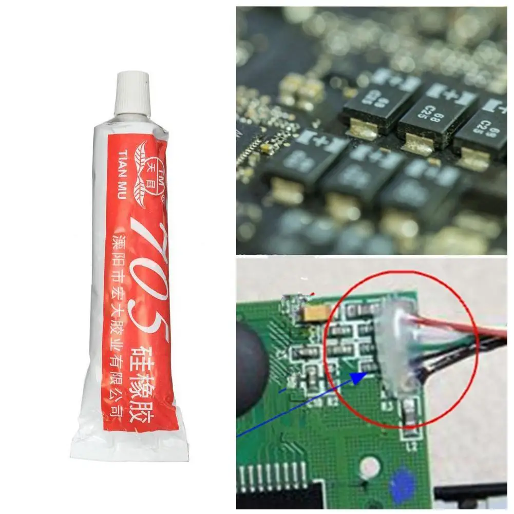 New 705 High Temperature Clear Silicone Rubber Insulating Industrial Adhesive Electronic Metal Glue Sealant Glass Glue