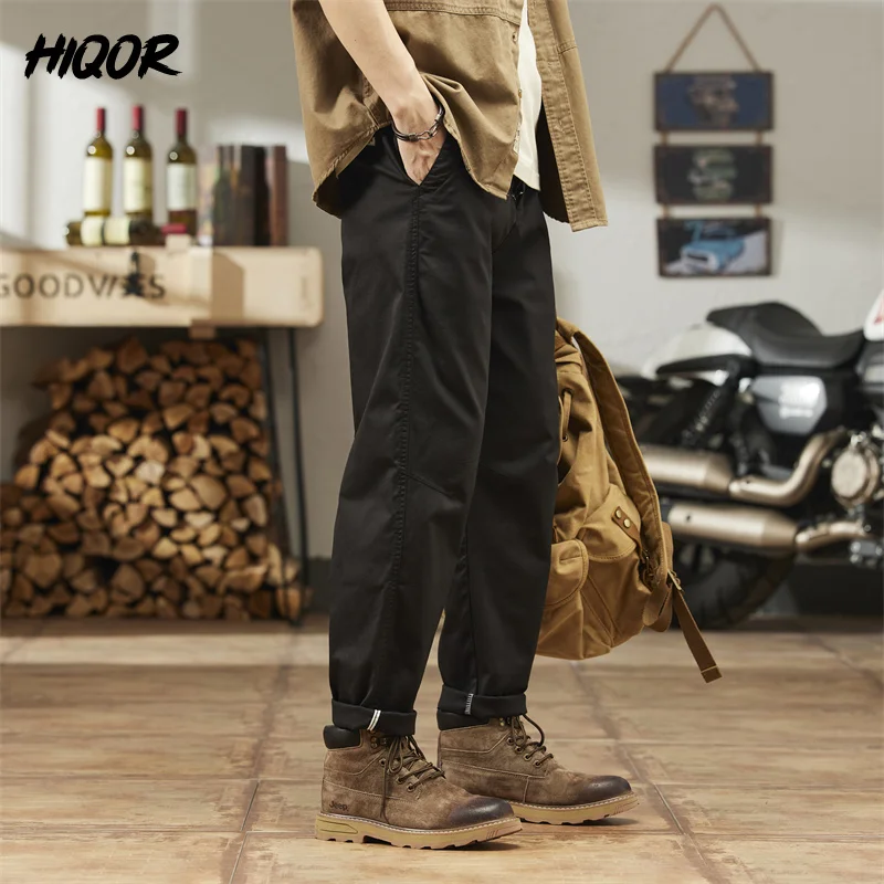 HIQOR Spring Summer Trousers For Men New In Retro Cargo Pants Man Thin Trousers Outdoor Pantalones Cargo Breathable Baggy Pants