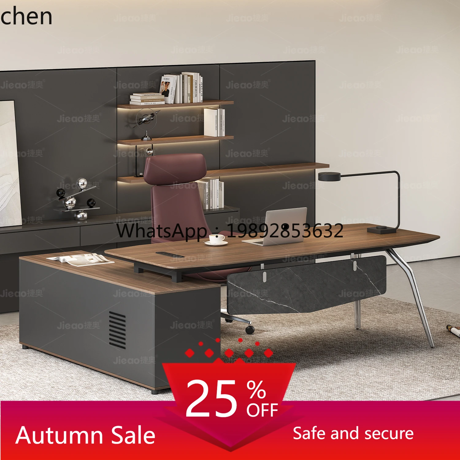

Desk and Chair Combination casual Modern Office Table Furniture