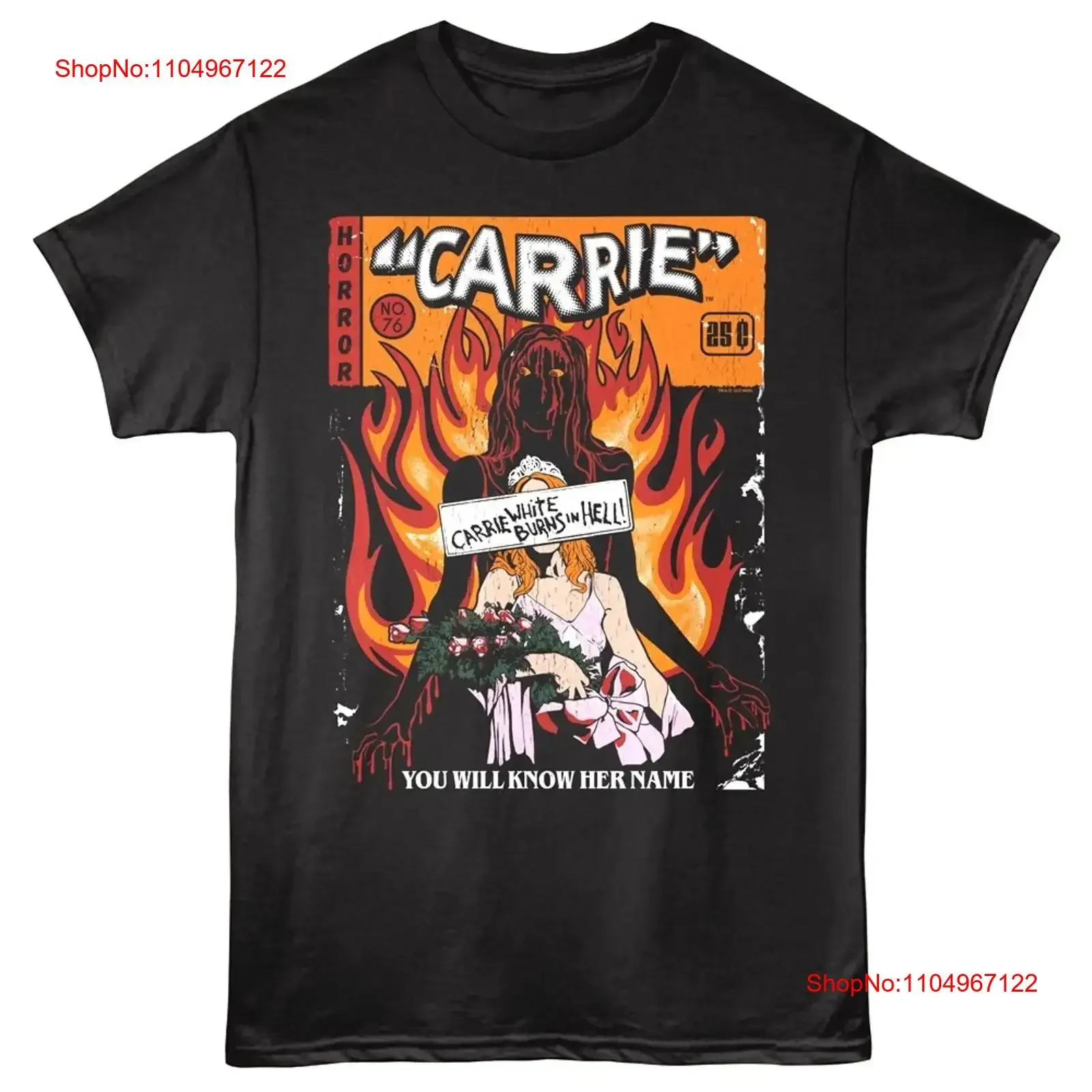 

Мужская футболка с изображением комиксов Carrie Horror, винтажная стильная модная мужская футболка с рисунком, слегка мягкая растянутая
