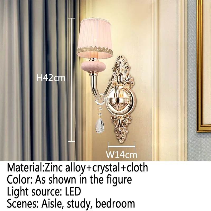 SEAN Contemporary Crystal Wall Lamp Luxury Living Room Bedroom Bedside Lamp Background Wall Corridor Villa Hotel Lighting