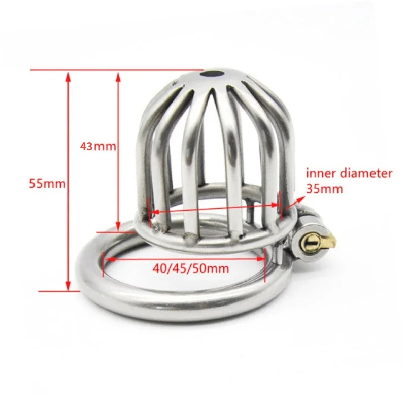 Hot Stainless Steel Cock Cage Penis Ring Chastity Device With Urethral Catheter Dick Ring Chastity Belt BDSM Sex Toy For Man Gay