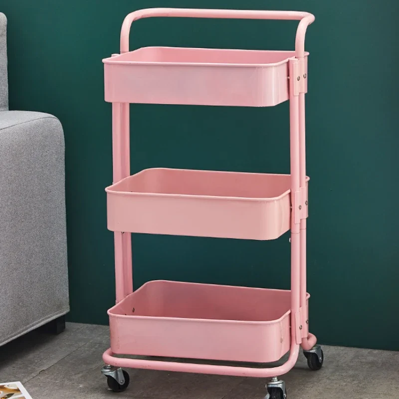 Rolling Trolley Beauty Salon Nail Furniture Cleaning Car Support Medical Hair Storage Cart Wheels Muebles Spa Stainless Steel