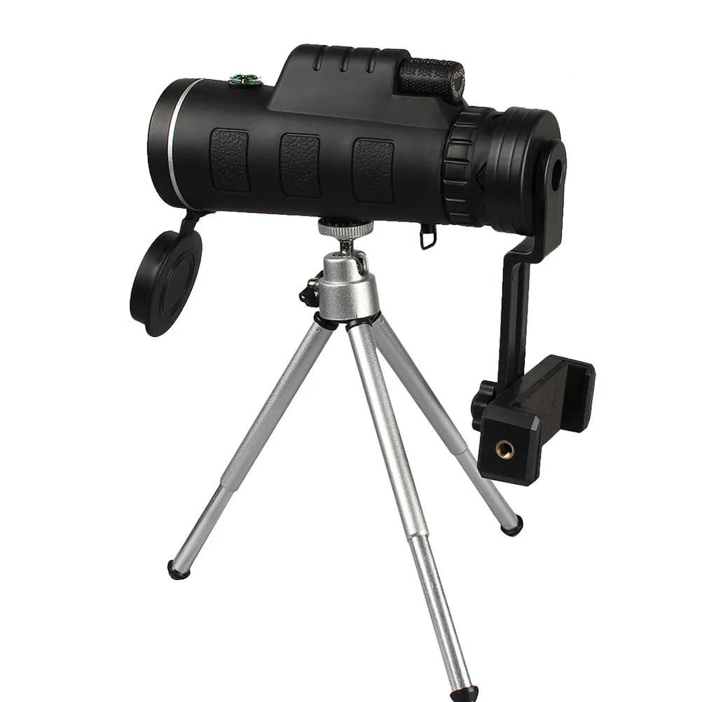 40x60 Optical Monocular Telescope Bak4 Lens Fmc Multi-Layer Coating Zoom Lens Outdoor Night Vision Tripod Phone Clip Compass