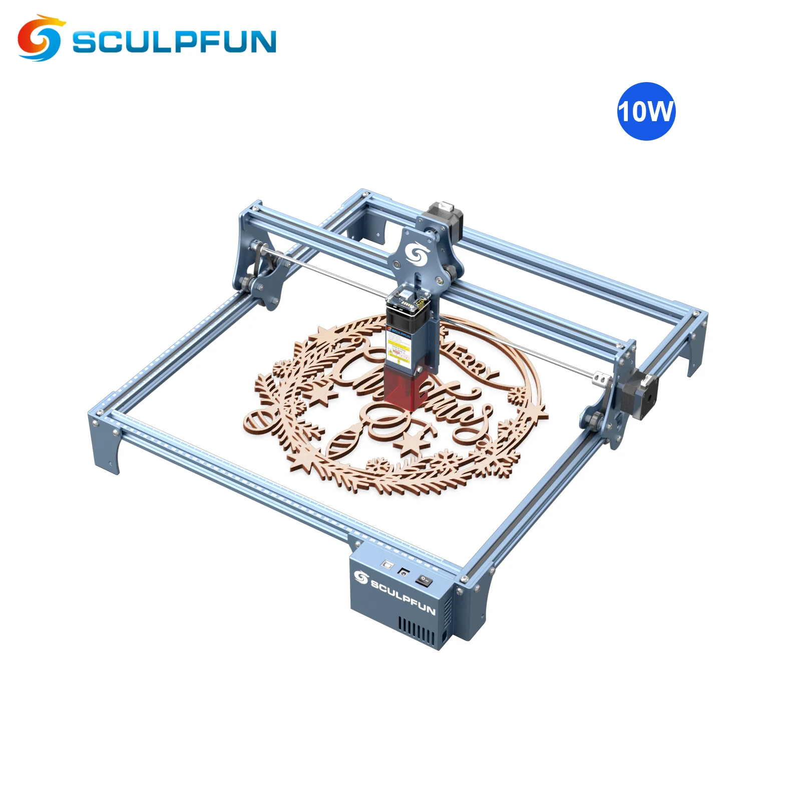 SCULPFUN S9 Pro 10W Laser Engraving Machine High-precision Wood Acrylic Laser Engraver Cutter 400x410mm Work Area S9 Upgraded