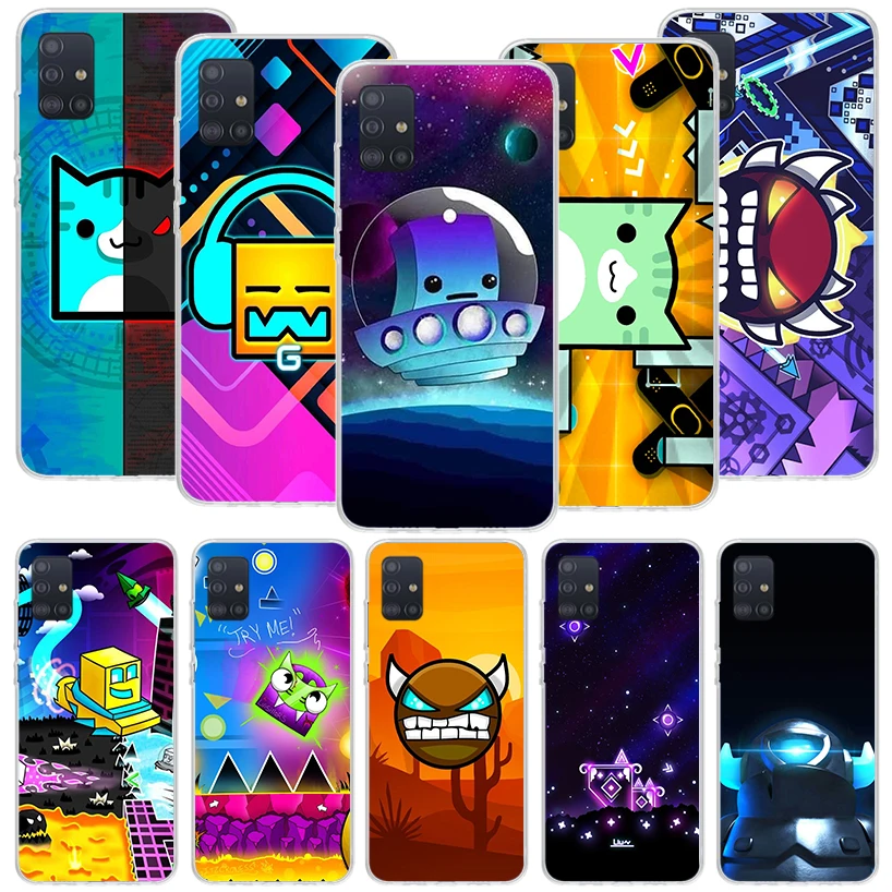 Geometry Dash Game Phone Case For Samsung Galaxy A52 A32 A22 A12 A02S ...