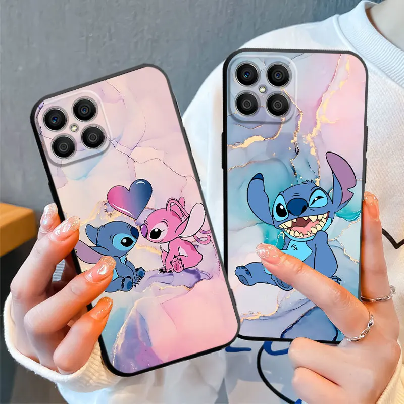 Phone Case for Honor X7 90 Pro Magic5 Lite 70 X8 8X X8a X9a X6 X6a Magic5 Armor Shell Cover TPU Soft Disney Stitch