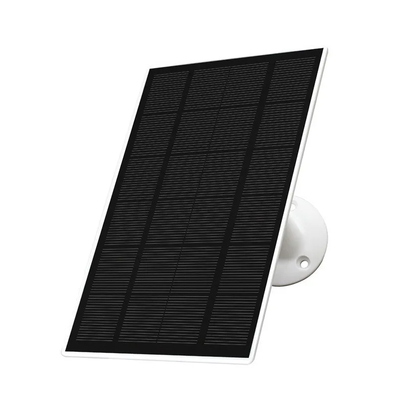 Solar Charging Panel & Battery for Security Camera, Photovoltaic Board with Micro and Type‑C Interface