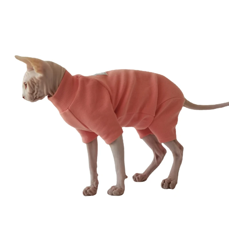 Cotton All-inclusive Four-legged Sphynx Hairless Cat Devon Clothes Are Warm and Super Stretchy