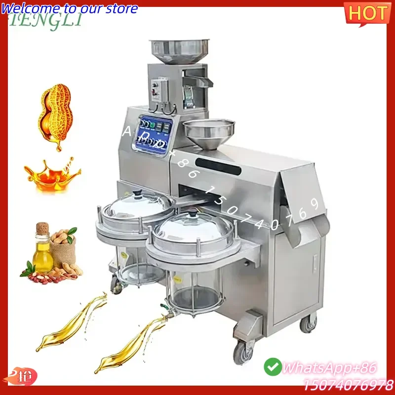 2026 TENGLI DH-50D Sunflower Oil Press Machine Commercial Castor Cold Oil Cold Pressed Organic Screw Palm Fruit