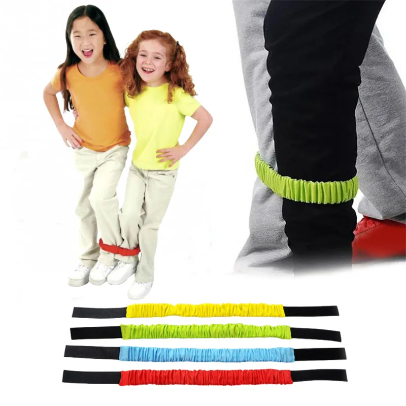 

2 Person 3 Foot Group Toy Elastic Bandage Multi Person Outdoor Sports Feet Binding Rope Props Parent-child Game Elastic Bandage