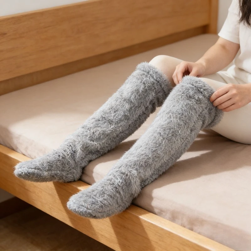 

Cold Leg and Knee Protection Sleeves for The Elderly Thick Warm Stockings for Air-conditioned Rooms Leg Protection for Sleeping