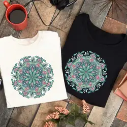 New Beautiful Green Garland Iron-On Transfer per abbigliamento t-shirt lavabili fai da te adesivi termici moda Mandala patch Applique