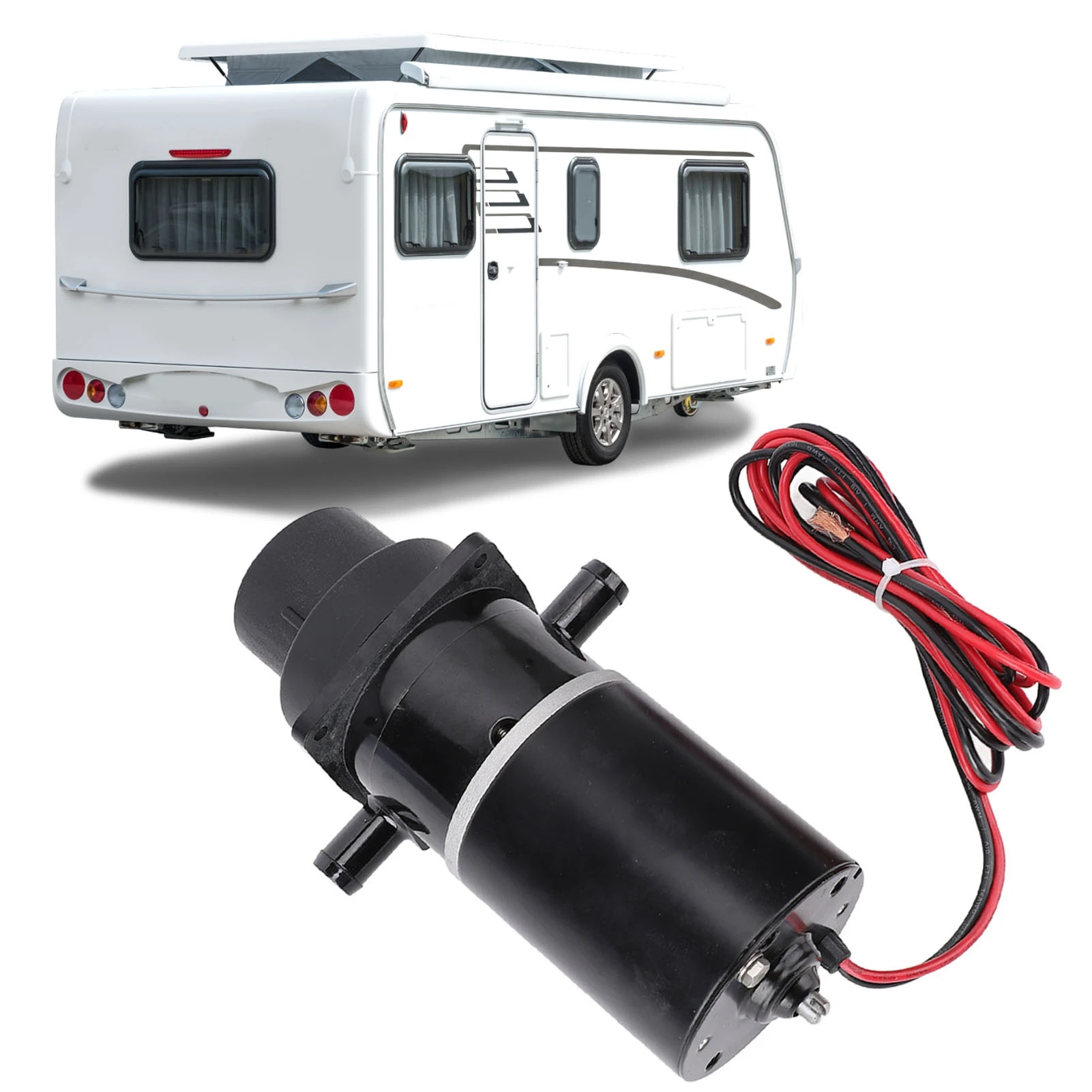 RV Toilet Motor Pump Assembly 37010-1000 12V Motor Effortless Replacement Electric Toilets Motor Pump Assembly for 37010 Series