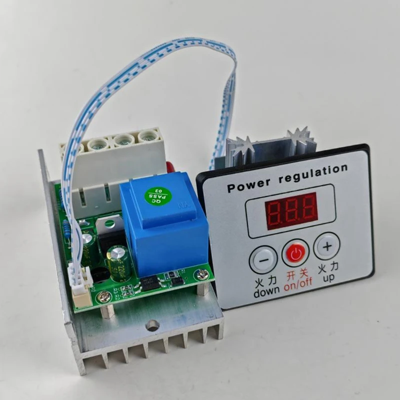 Regulador de potência tiristor FULL-10000W Regulador de tensão SCR Regulador de tensão digital eletrônico de alta potência AC 220V