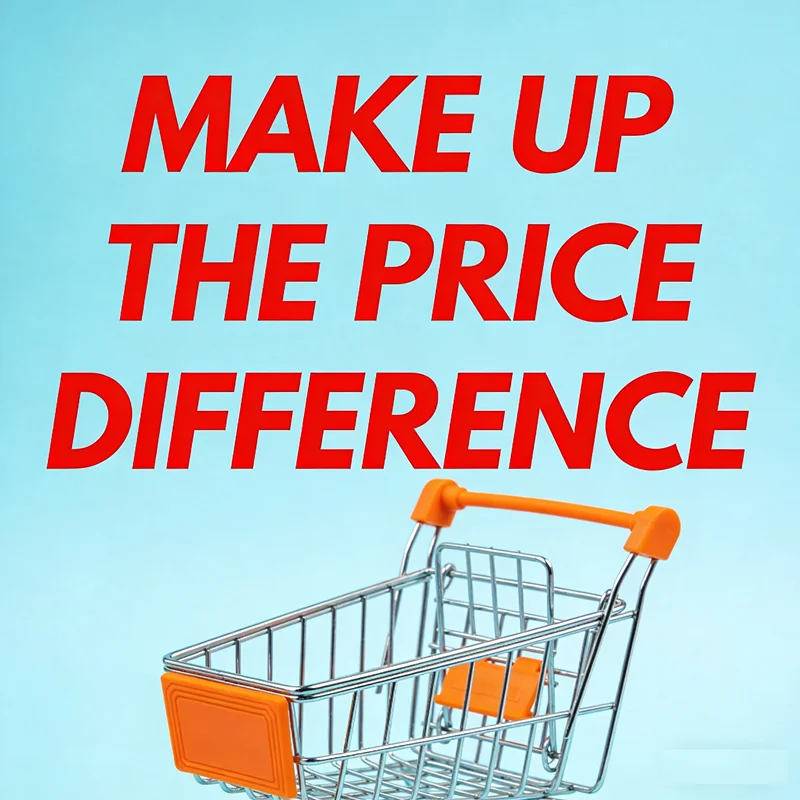 Payer la différence dans les frais d'expédition