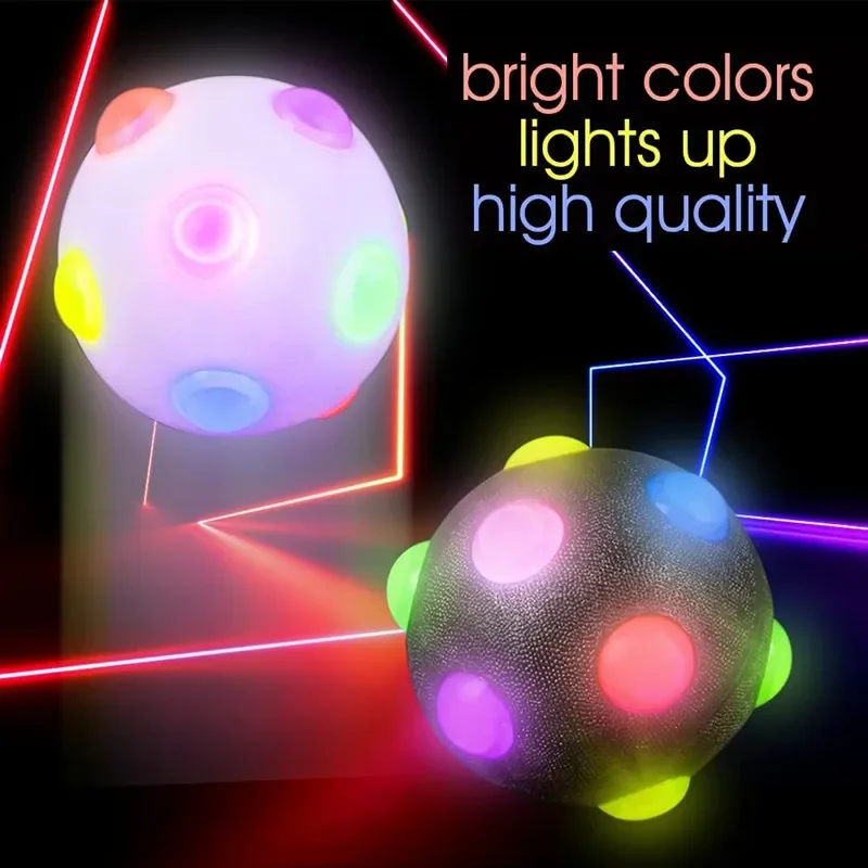 1PC/2PCS Dog Toy Glowing Ball LED Puppy Balls Flashing Elastic Ball Toy Pet Color Light Ball Interactive Toys for Cats Dogs