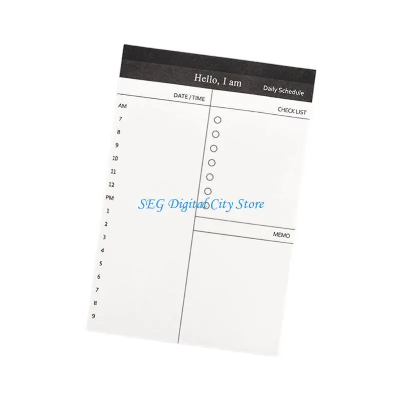 U75B 5Pcs Portable Paper Notepads 50Sheets Each Business Memo Pad Tearable Planner For Plan Appointment Schedule Organization