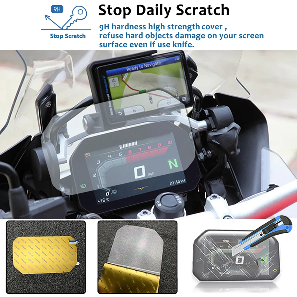 Para BMW S1000RR S1000XR S 1000 RR XR 2020 2021 2022 2023 Motocicleta Scratch Cluster Screen Dashboard Proteção Instrumento Filme