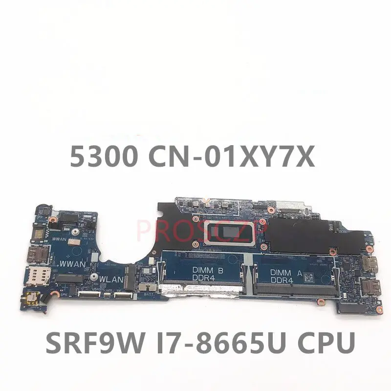 Placa base CN-01XY7X 01XY7X 1XY7X para portátil DELL 5300, Placa base con SRF9W i7-8665U CPU 18828-1 100%, funciona bien