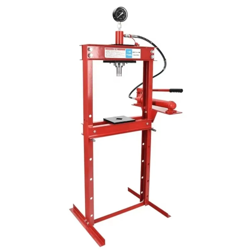 High Quality 12 Ton Hydraulic Steel Workshop Bearing Repair Pressing Machine with Gauge