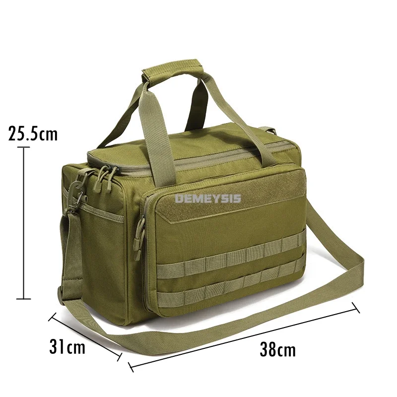 Tactical Range Bag Large Capacity Outdoor Shooting Hunting Gun Tool Bags MOLLE System Paintball Combat Gun Carry Handbag