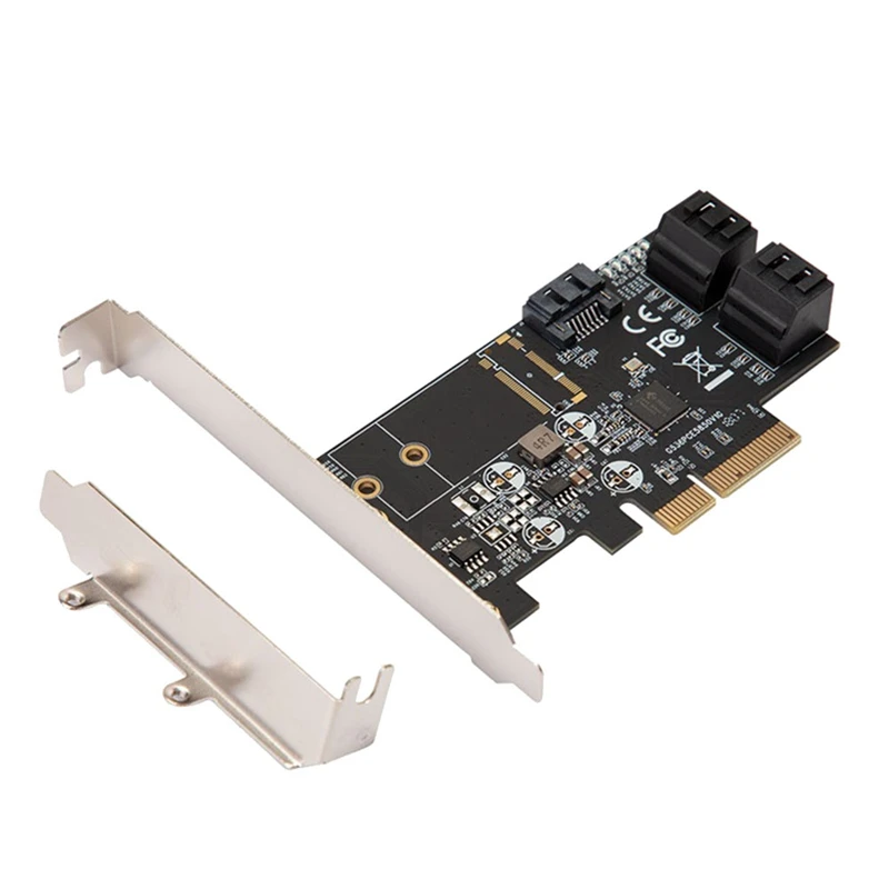 

Pcie To 5 Ports SATA3.0 6G Controller Card Pcie 3.0 X4 JMB585 Expansion Card With Low Profile Bracket