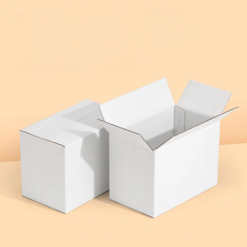 5PCS White Corrugated Paper Cardboard Box 3-Layer Small General Purpose Packaging Box for Transportation - Detail 1