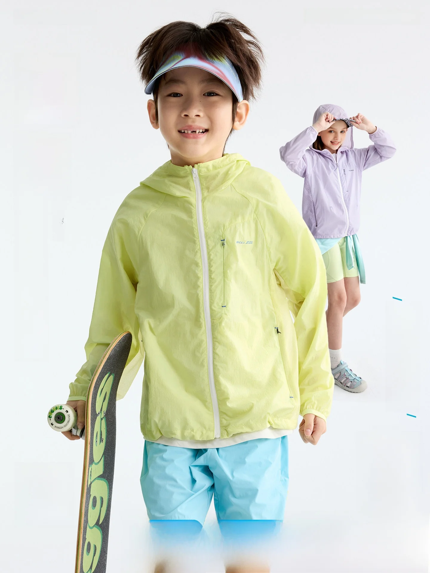 

Purrfect Diary Kids' Outdoor Skin-Friendly Long-Sleeve Sun Protection Clothes Hooded Versatile Clothing for Boys And Girls