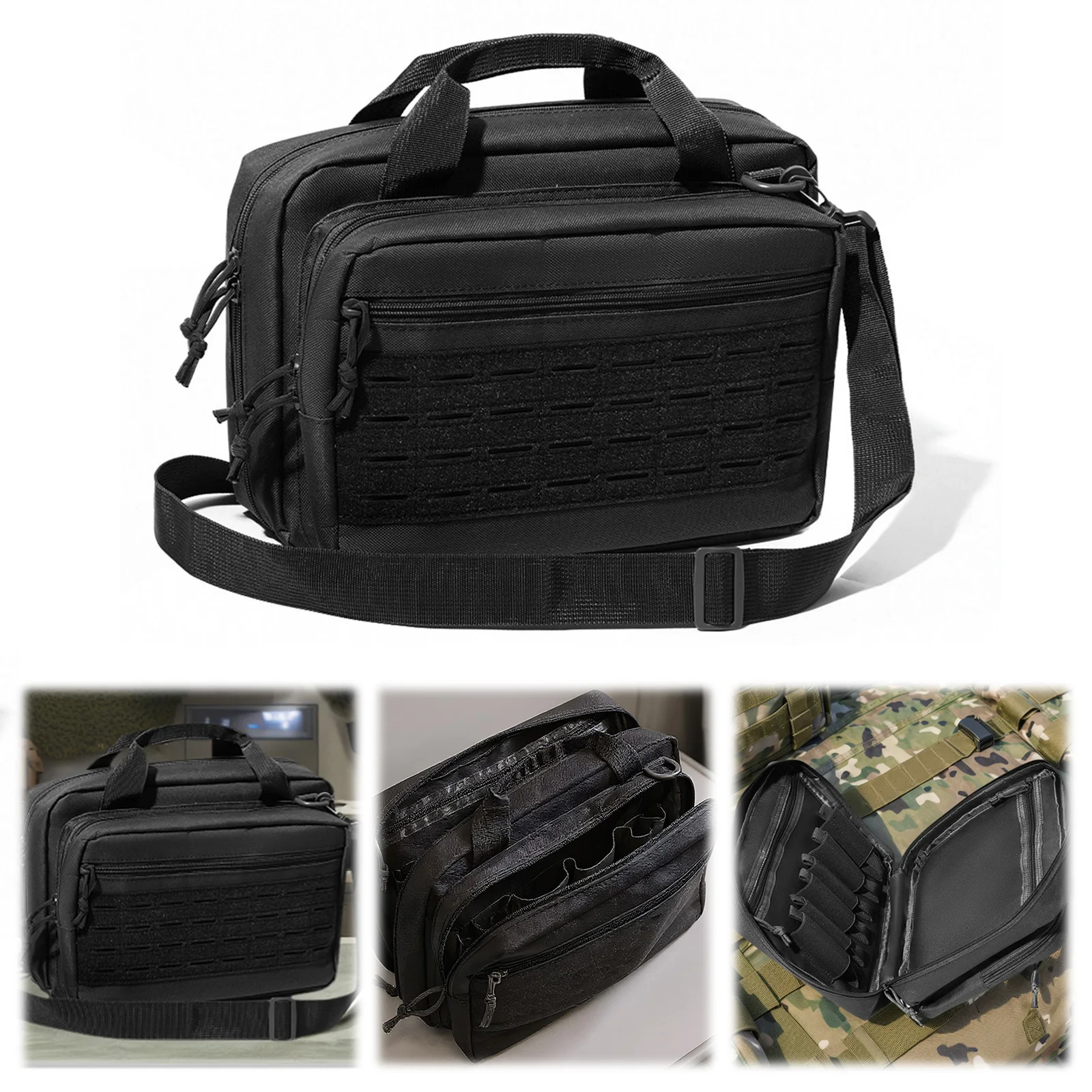 

600D Oxford Cloth Tactical Handbag Multiple Pockets for Outdoor Hunting (Black)