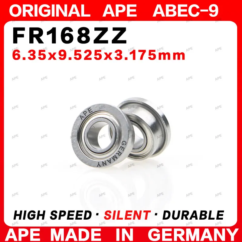 5-20Pcs Germany APE ABEC-9 FR168ZZ Bearing 6.35x9.525x3.175m FR168Z Z-2Z RS Precision High-Speed Flange Bearings