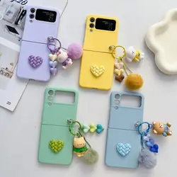 Frosted Skin-Friendly Case For Samsung Galaxy Z Flip 7 6 4 5 3 FE Case ZFlip3 Shockproof Hard Cover With Hangout Accessories